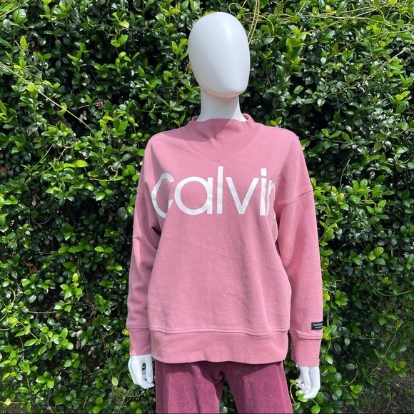 Calvin Klein Performance V-Shaped Mock Neck Pullover Sweatshirt - Picture 1 of 13